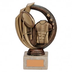 Renegade Rugby Legend Award Antique Bronze & Gold 150mm