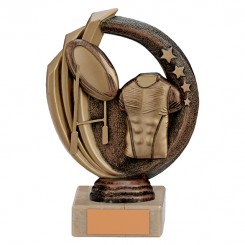 Renegade Rugby Legend Award Antique Bronze & Gold 140mm
